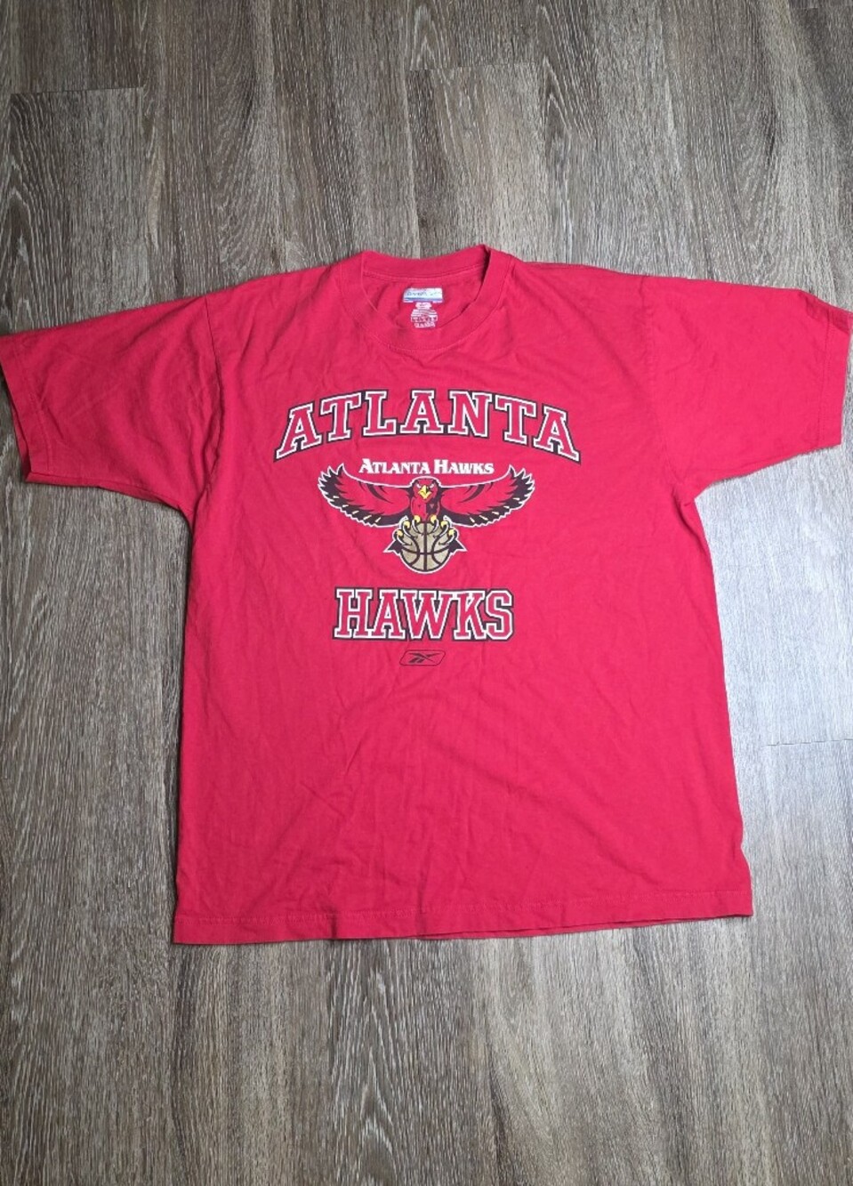 Reebok Red Graphic Tee with Printed Care Label